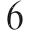 Hillman HILLMAN 6 in. Reflective Black Plastic Nail-On Number 6 1 pc, PK3 844816 - alternate 1